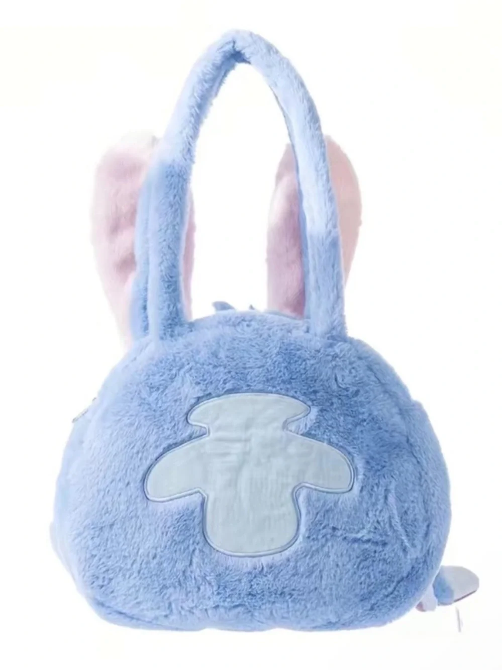 Disney Blue Stitch Plush Handbag with Pink Bunny Ears